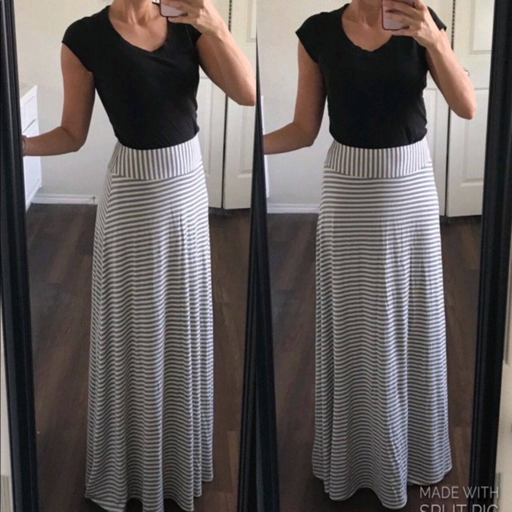 Anthropologie Odille Striped Maxi Skirt